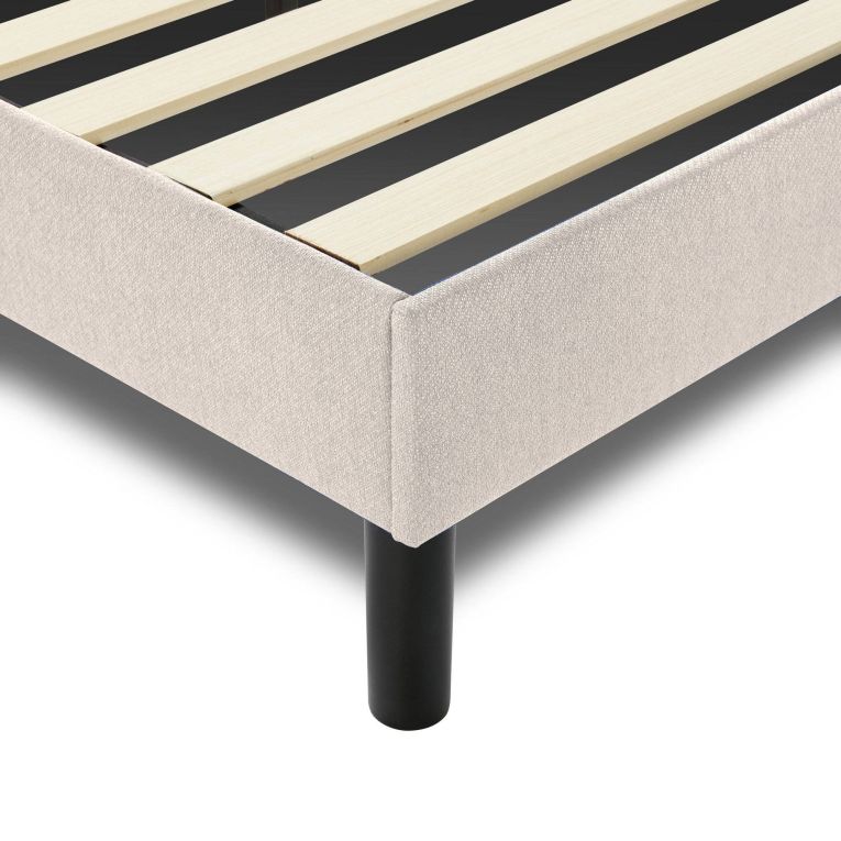 Letto matrimoniale beige 169x204cm imbottito - Morpheus