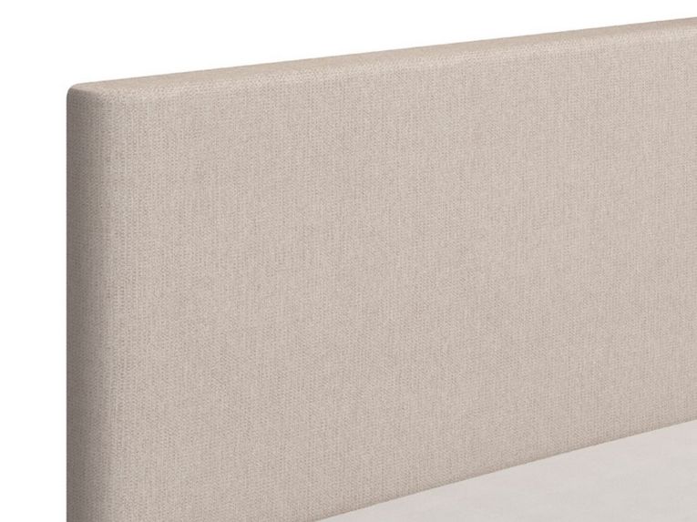 Letto Matrimoniale Beige Grigio Tortora Dimensione Materasso 160x200 cm Imbottito, Testiera Imbottita - Uboldo