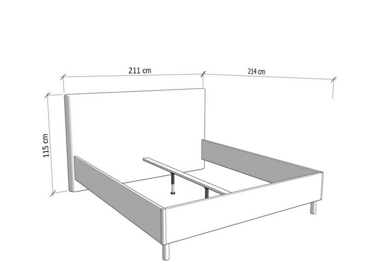 Letto Matrimoniale Beige Grigio Tortora Dimensione Materasso 180x200 cm Imbottito, Testiera Imbottita - Pavarolo