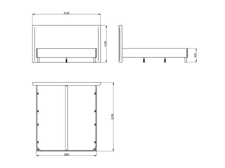 Letto Matrimoniale Beige Grigio Tortora Dimensione Materasso 180x200 cm Imbottito, Testiera Imbottita - Pavarolo
