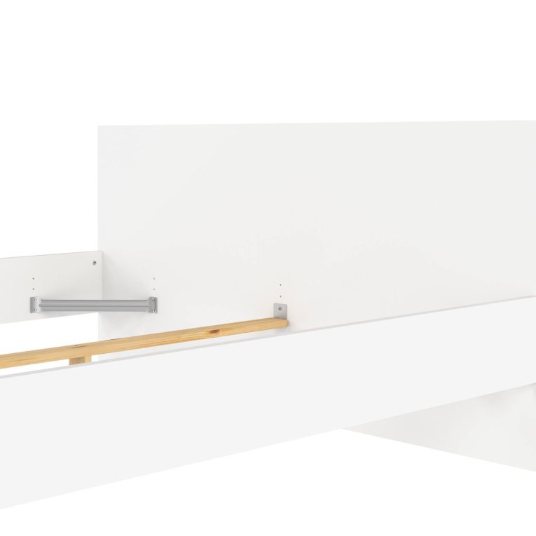 Letto matrimoniale bianco 166x206cm - Kaitak