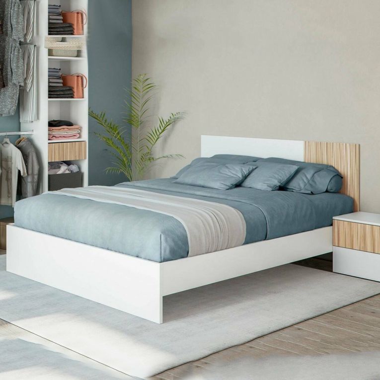 Letto matrimoniale bianco 196x166cm - Adia