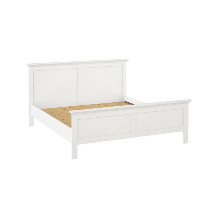 Letto matrimoniale bianco 199x210cm rete inclusa - Abies
