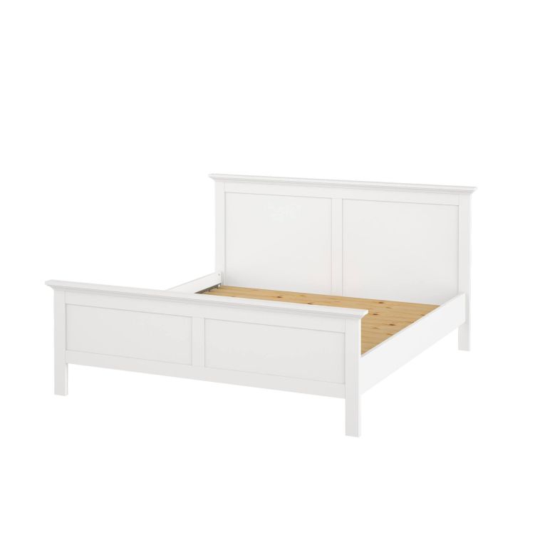 Letto matrimoniale bianco 199x210cm rete inclusa - Abies