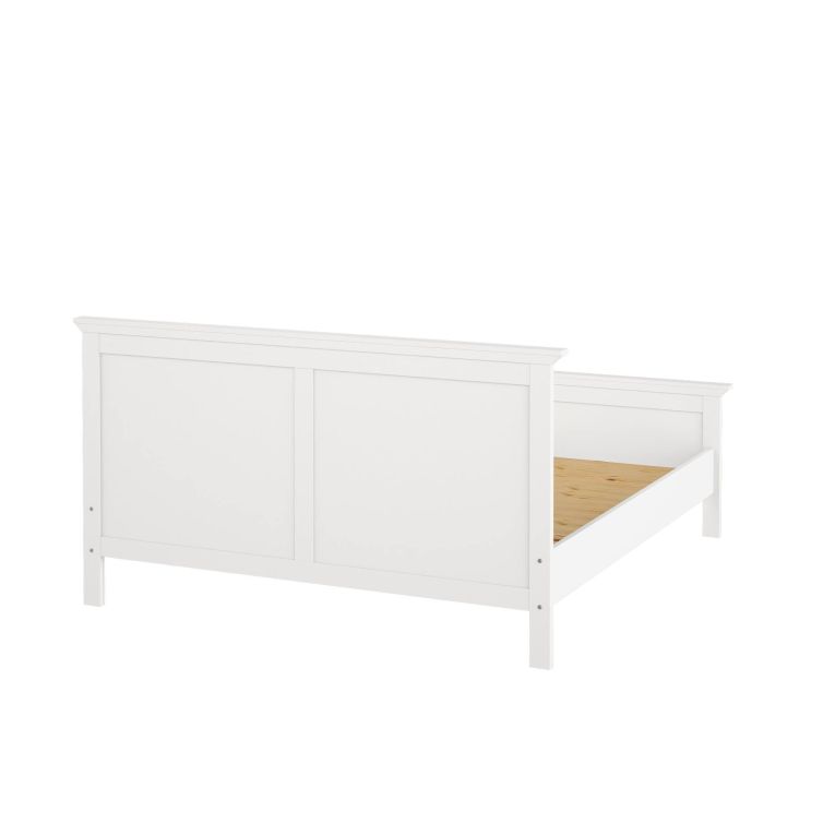 Letto matrimoniale bianco 199x210cm rete inclusa - Abies