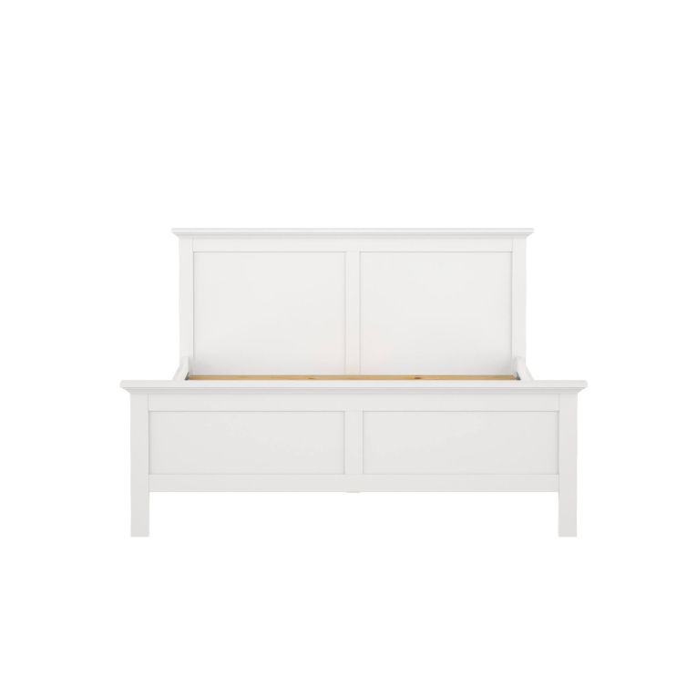 Letto matrimoniale bianco 199x210cm rete inclusa - Abies