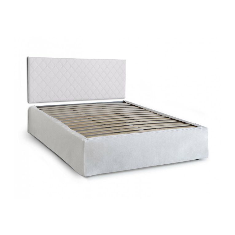 Letto matrimoniale bianco 5x170cm imbottito - Alfredo