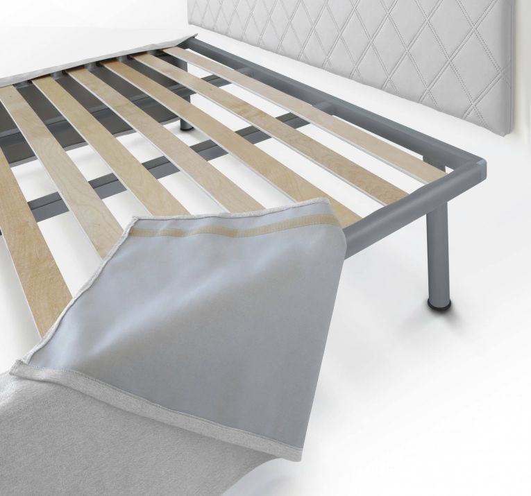Letto matrimoniale bianco 5x170cm imbottito - Alfredo