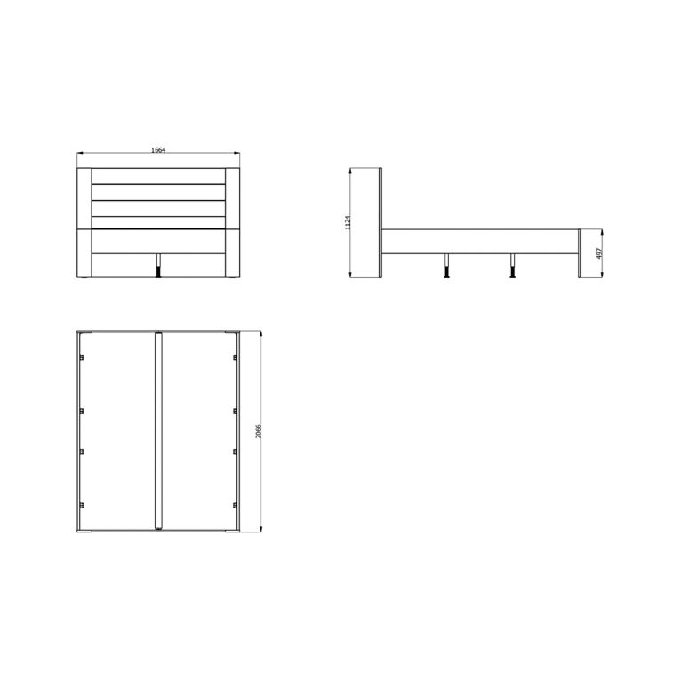 Letto Matrimoniale Bianco Crema Dimensione Materasso 160x200 cm Peso Supportato 200 kg, Matrimoniale - Siwwa