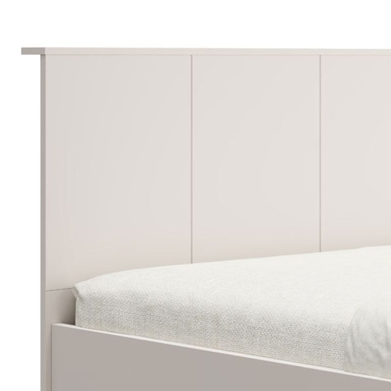 Letto Matrimoniale Bianco Crema Dimensione Materasso 160x200 cm Peso Supportato 200 kg, Matrimoniale - Siwwa