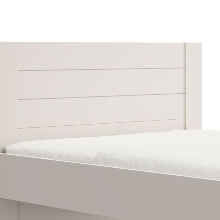Letto Matrimoniale Bianco Crema Dimensione Materasso 160x200 cm Peso Supportato 200 kg, Matrimoniale - Siwwa