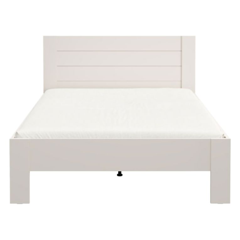 Letto Matrimoniale Bianco Crema Dimensione Materasso 160x200 cm Peso Supportato 200 kg, Matrimoniale - Siwwa