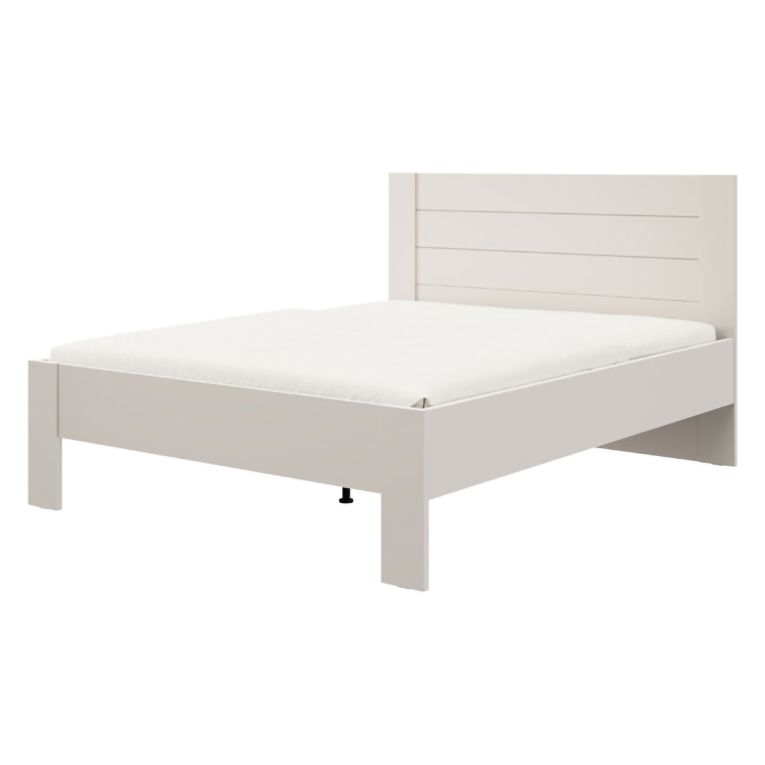 Letto Matrimoniale Bianco Crema Dimensione Materasso 160x200 cm Peso Supportato 200 kg, Matrimoniale - Siwwa