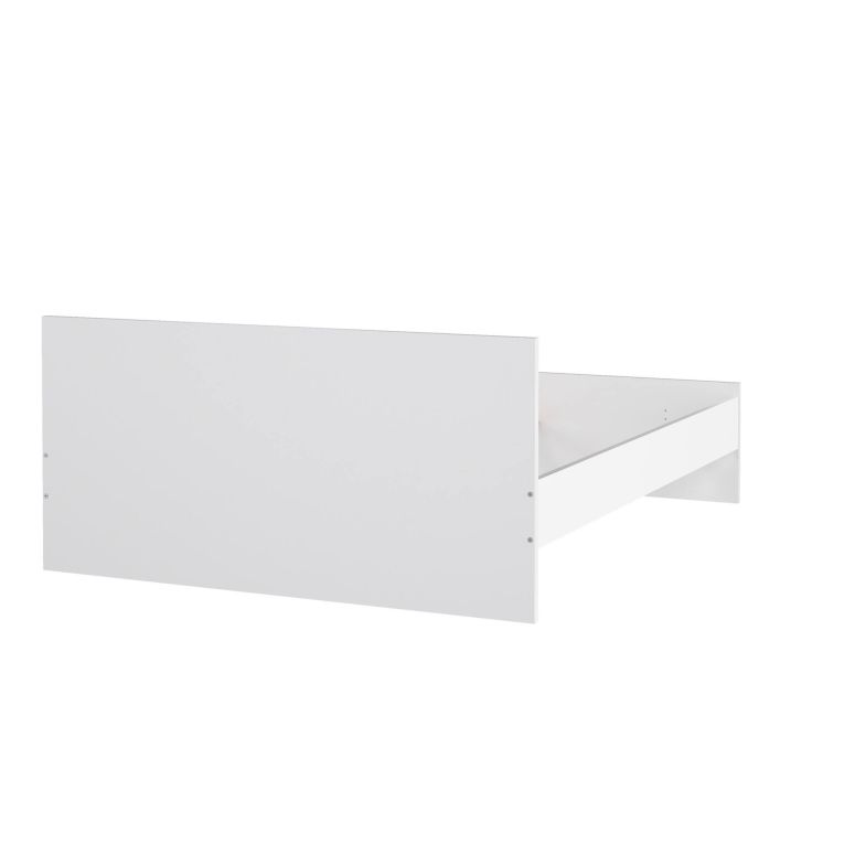 Letto matrimoniale bianco lucido 166x206cm struttura in legno - Kaitak