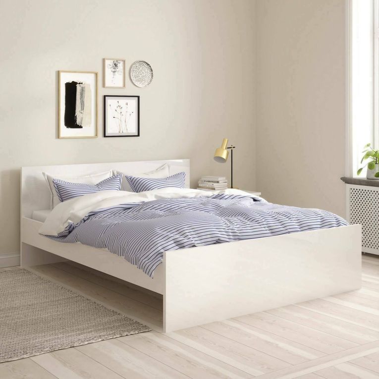 Letto matrimoniale bianco lucido 166x206cm vano a giorno - Nilofar