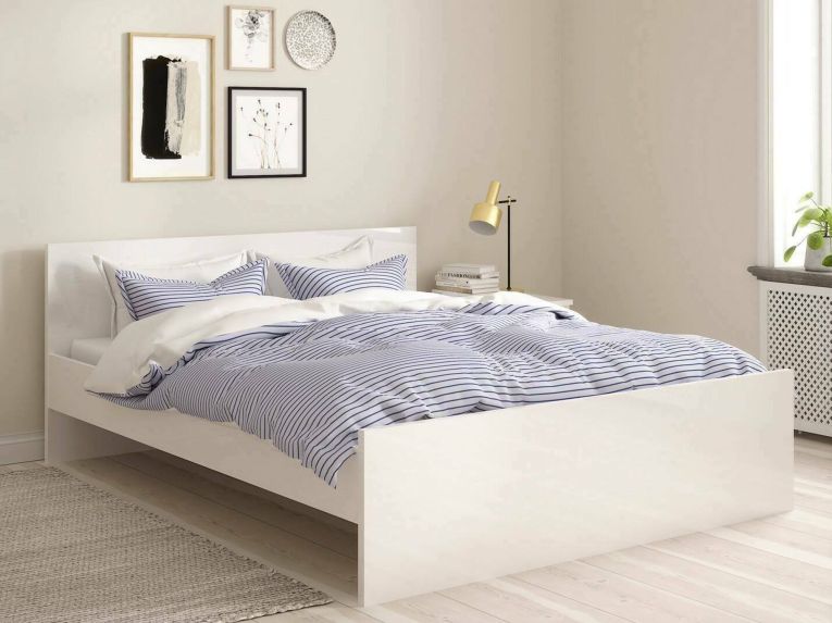 Letto matrimoniale bianco lucido 166x206cm vano a giorno - Nilofar