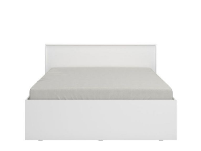 Letto Matrimoniale Bianco Opaco Testiera Dettaglio Geometrico Imbottito, Dimensione Materasso 160x200 cm - Gamalero