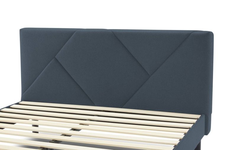 Letto matrimoniale blu 169x204cm imbottito - Morpheus