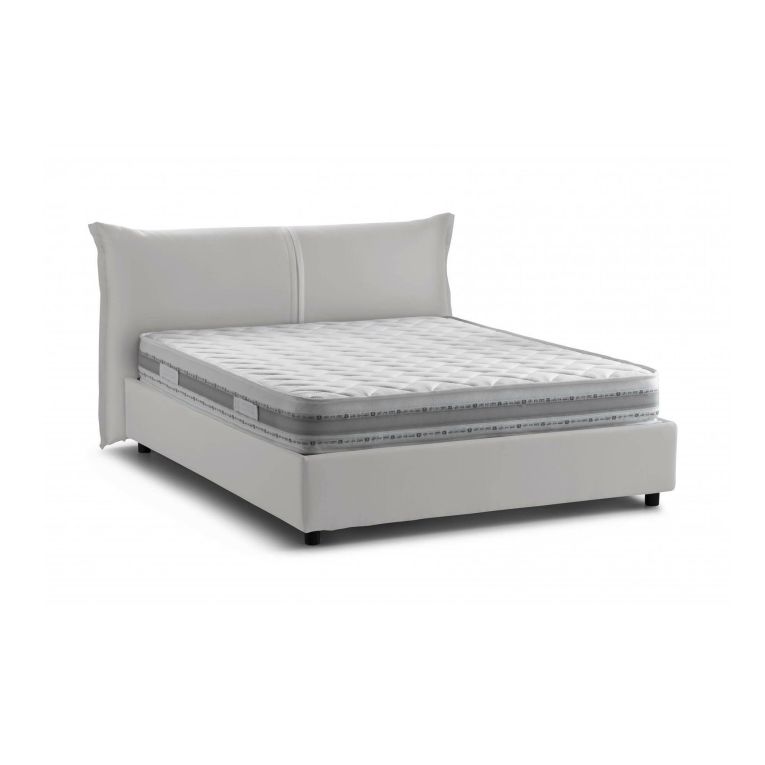 Letto matrimoniale con contenitore bianco 175x205cm - Akio