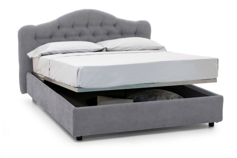 Letto matrimoniale con contenitore grigio 190x210cm - Allik