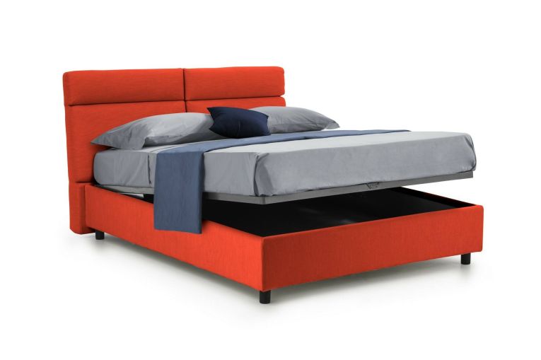 Letto matrimoniale contenitore arancione 177x216cm - Asica