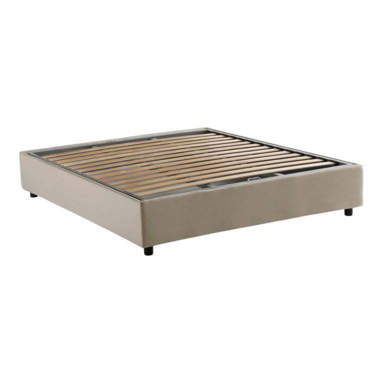 Letto matrimoniale contenitore beige 175x205cm design - Apel