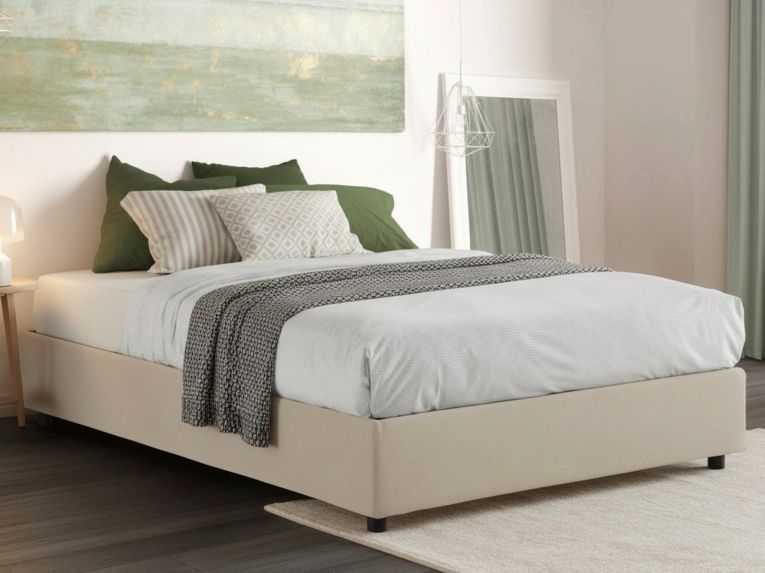Letto matrimoniale contenitore beige 175x205cm design - Apel