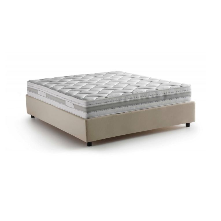 Letto matrimoniale contenitore beige 175x215cm elegante - Alessander