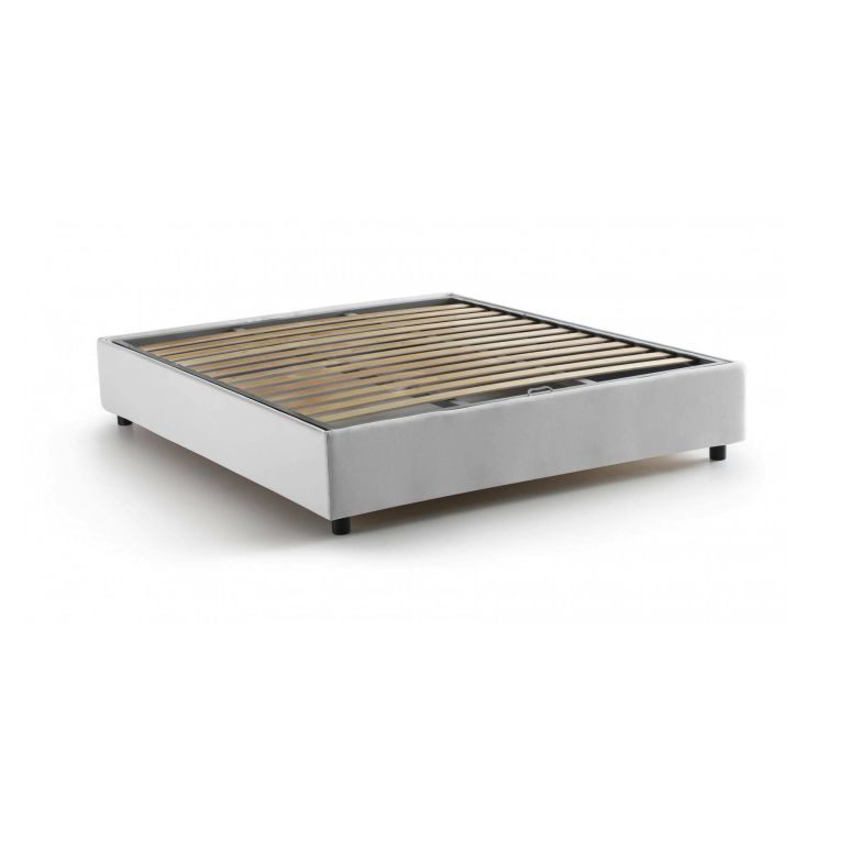 Letto matrimoniale contenitore bianco 175x205cm rete inclusa - Annibale