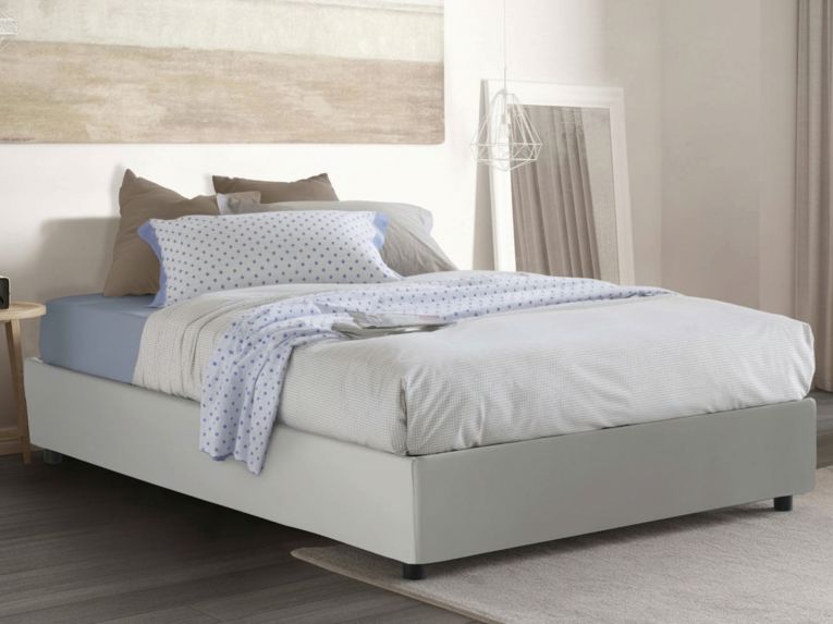 Letto matrimoniale contenitore bianco 175x205cm senza testiera - Archer