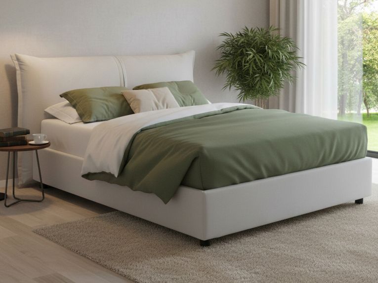 Letto matrimoniale contenitore bianco 175x215cm - Abarat
