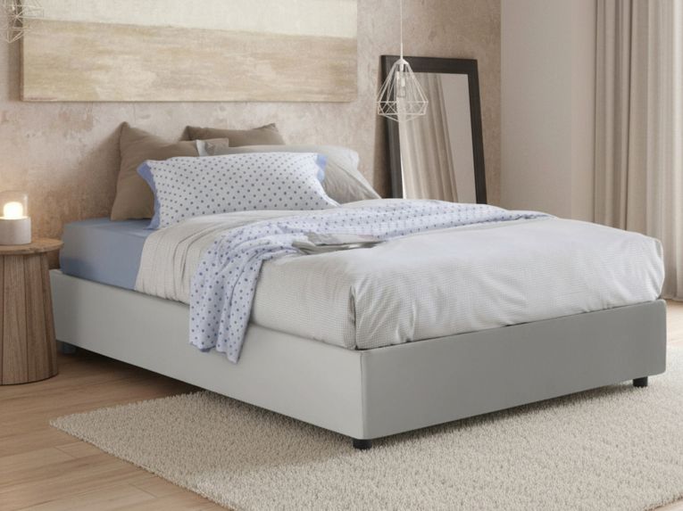 Letto matrimoniale contenitore bianco 175x215cm - Abbas