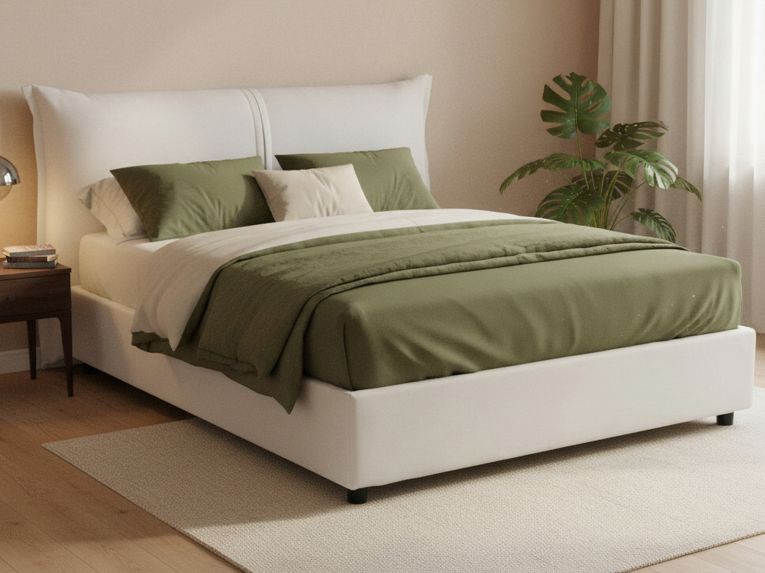 Letto matrimoniale contenitore bianco 175x215cm chic - Aldus