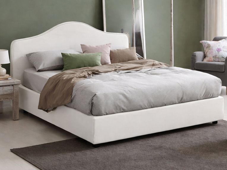 Letto matrimoniale contenitore bianco 175x215cm classico - Verdite