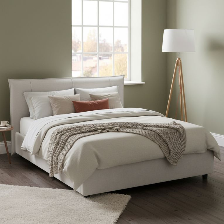 Letto matrimoniale contenitore bianco 175x215cm con materasso - Gerase