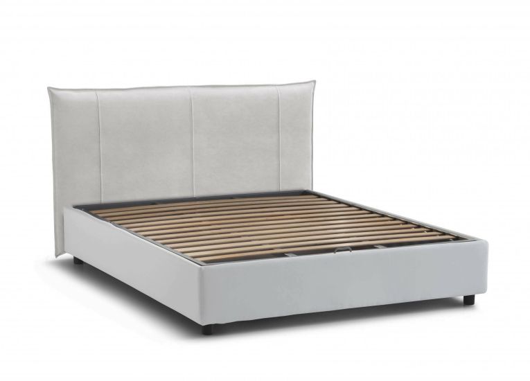 Letto matrimoniale contenitore bianco 175x215cm con materasso - Gerase