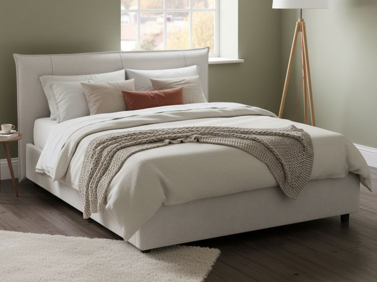 Letto matrimoniale contenitore bianco 175x215cm con materasso - Gerase