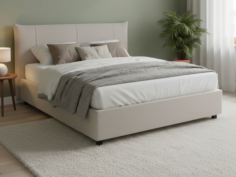 Letto matrimoniale contenitore bianco 175x215cm robusto - Ambassador