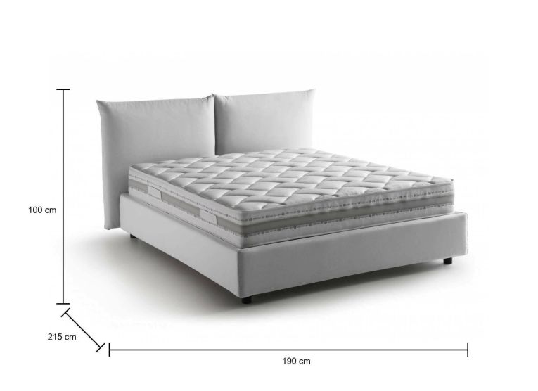 Letto matrimoniale contenitore bianco 190x215cm - Arpino