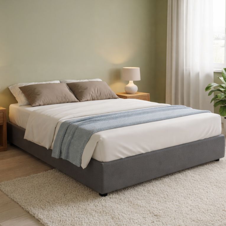Letto matrimoniale contenitore grigio 175x215cm - Alaska