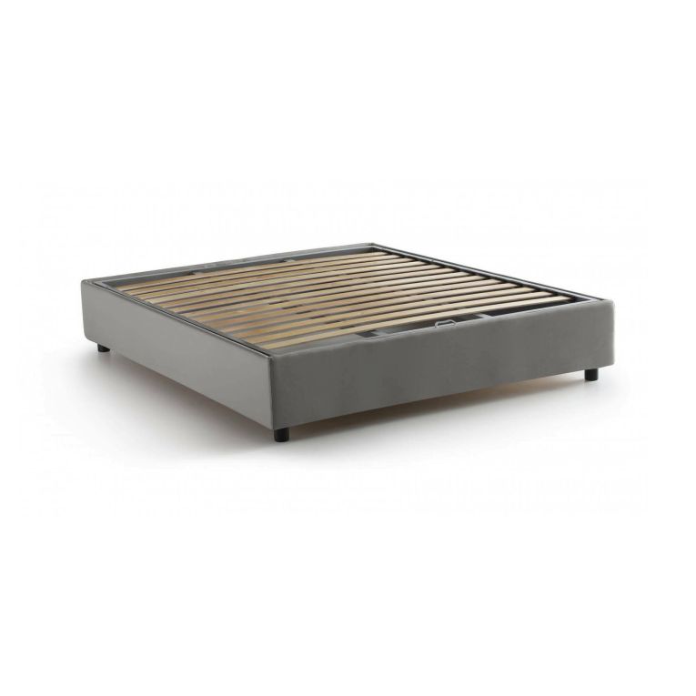 Letto matrimoniale contenitore grigio 175x215cm - Alaska