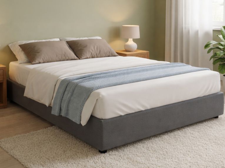 Letto matrimoniale contenitore grigio 175x215cm - Alaska