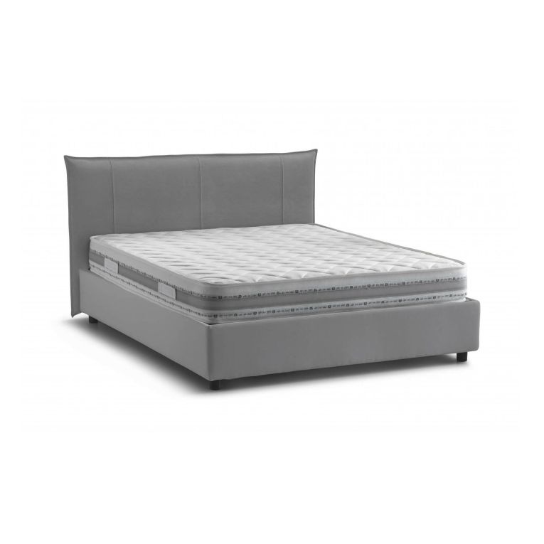 Letto matrimoniale contenitore grigio 175x215cm porta oggetti - Gerase
