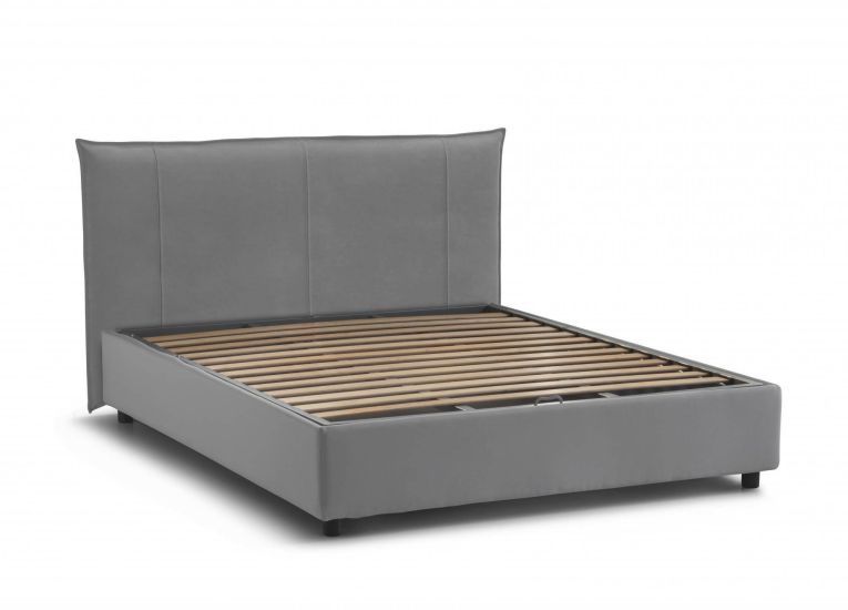 Letto matrimoniale contenitore grigio 175x215cm porta oggetti - Gerase