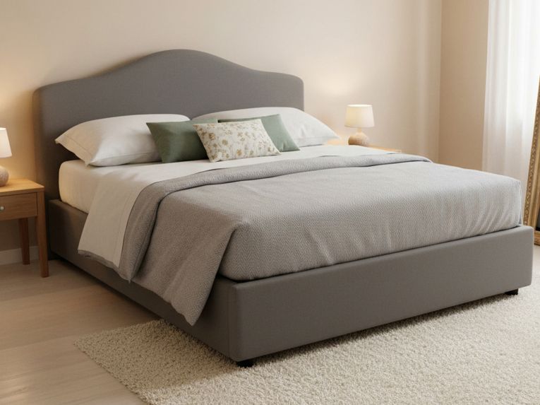Letto matrimoniale contenitore grigio 175x215cm - Verdite