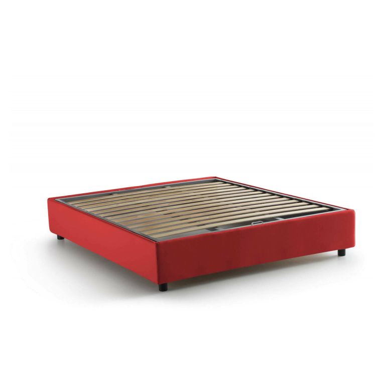 Letto matrimoniale contenitore rosso 175x215cm - Alaska