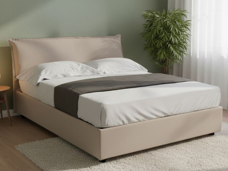 Letto matrimoniale contenitore tortora 175x205cm classico - Amilcare