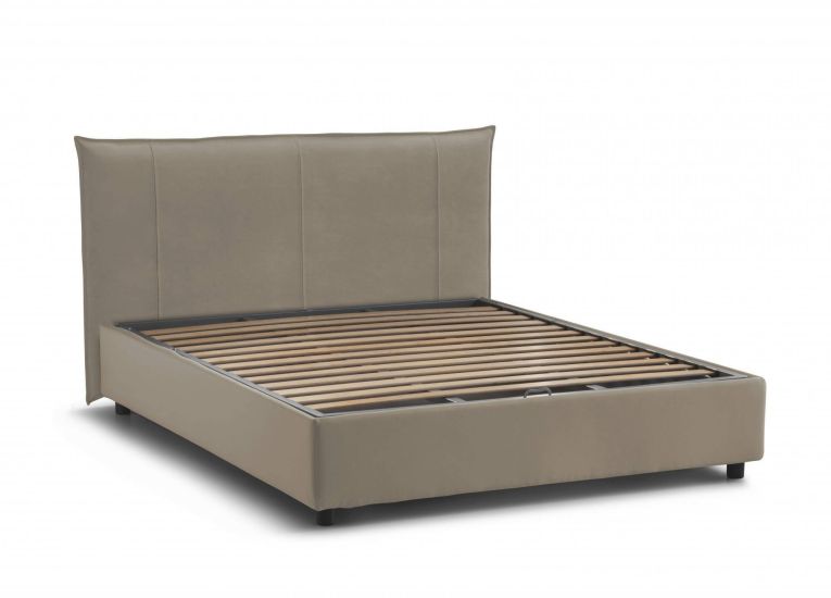 Letto matrimoniale contenitore tortora 175x205cm comodo - Almond
