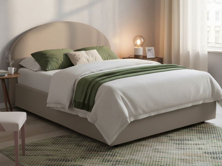 Letto matrimoniale contenitore tortora 175x215cm chic - Augite