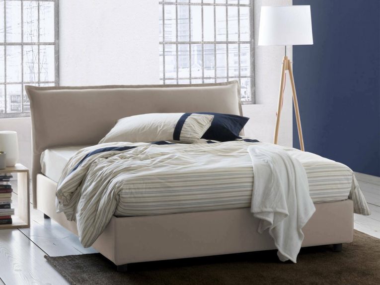 Letto matrimoniale contenitore tortora 175x215cm comodo - Aishia